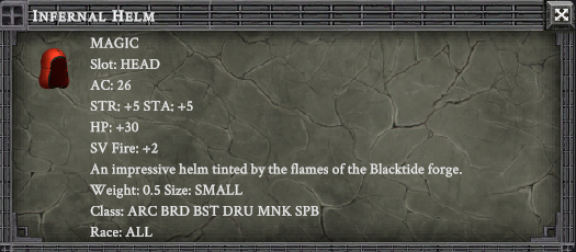INFERNAL HELM item card